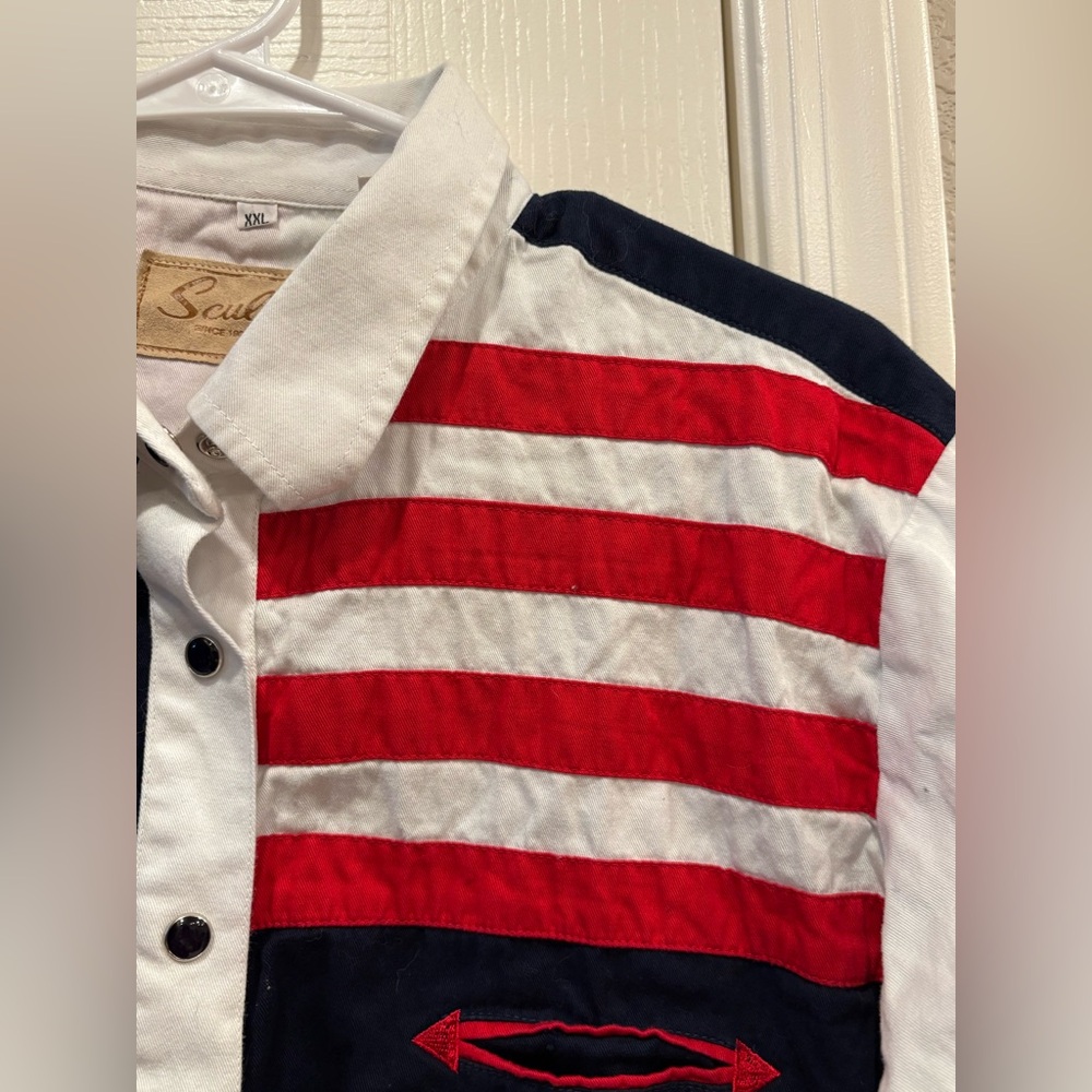 Scully American Flag Button Down Shirt - image 4